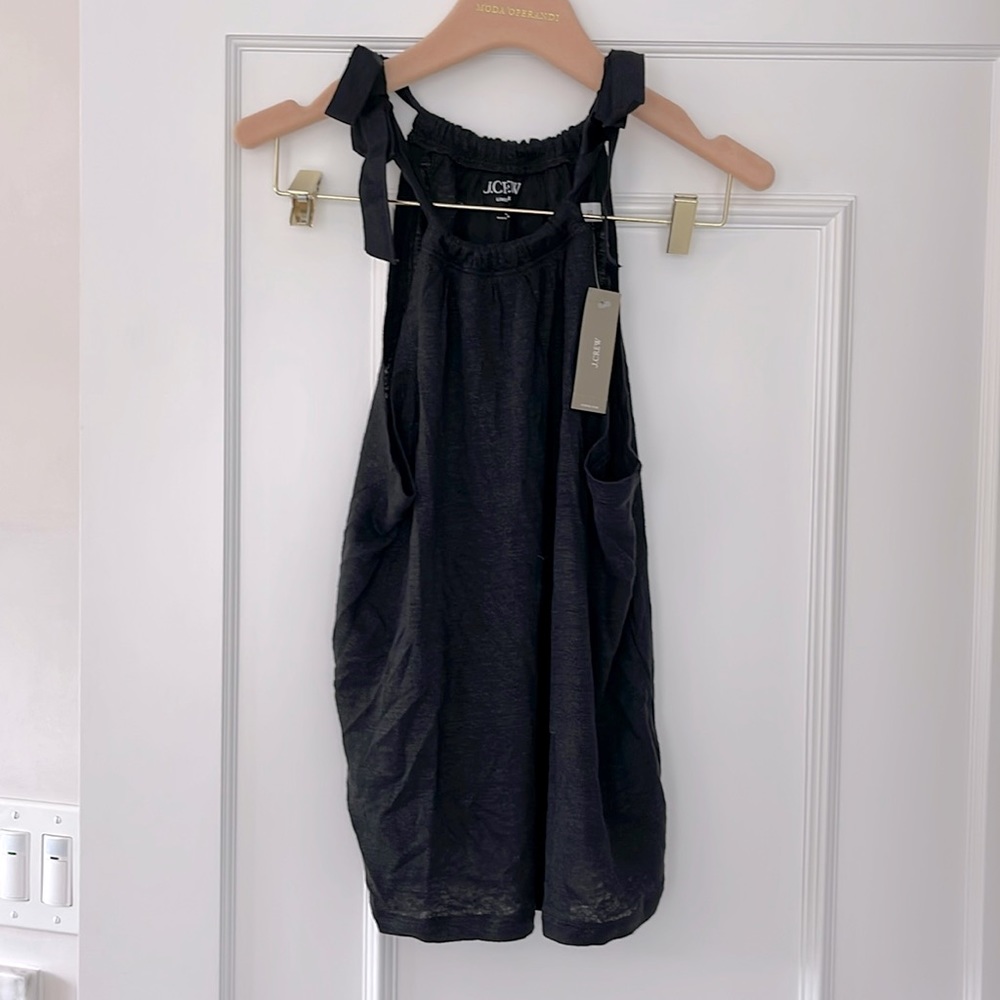 NWT J Crew tie shoulder tank top